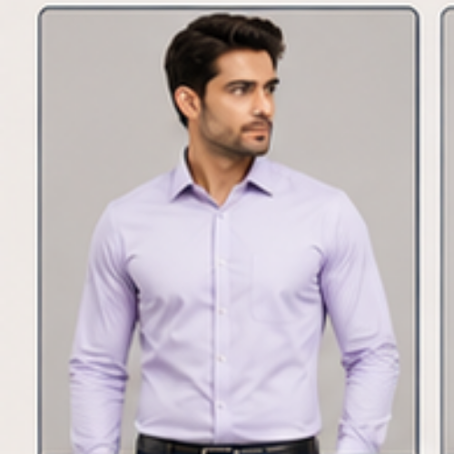 Olivia Clothing Store men's office wear collection featuring a stylish navy blue formal suit, white shirt, and white sneakers for a modern professional look.